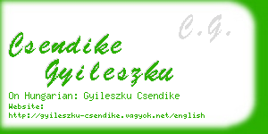 csendike gyileszku business card